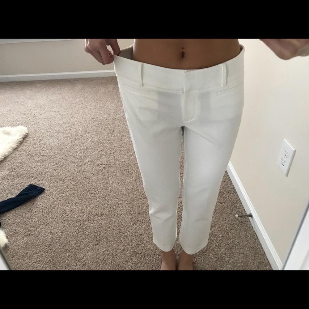 Loft white crop pants